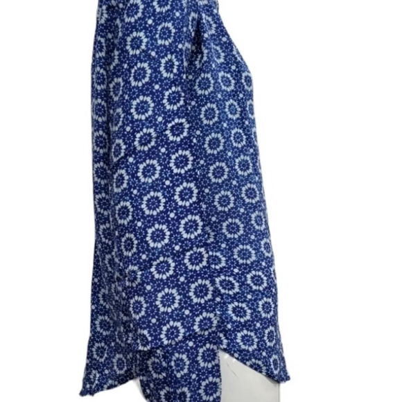 VELVET By Graham & Spencer Printed Blue & White Long Sleeves BNWT Small - Picture 7 of 10